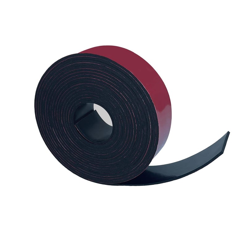 SUCOHANS Adhesive Rubber Strips with Adhesive Backing 1/16(.062)" Thick x 1" Wide x 10' Long, Neoprene Rubber Adhesive Strip for Sealing Supports Protection Gaskets - Image 1